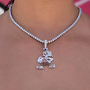 Cleveland Browns Official NFL Vintage Logo Pendant in White Gold