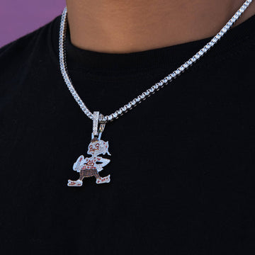 Cleveland Browns Official NFL Vintage Logo Pendant in White Gold