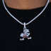 Cleveland Browns Official NFL Vintage Logo Pendant in White Gold