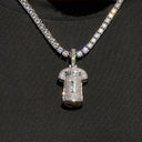 Green Bay Packers Micah Parsons Official NFL White Jersey #1 Pendant in White Gold