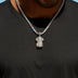 Green Bay Packers Micah Parsons Official NFL White Jersey #1 Pendant in White Gold