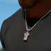 Green Bay Packers Micah Parsons Official NFL White Jersey #1 Pendant in White Gold