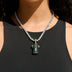 Green Bay Packers Official NFLPA Micah Parsons Green Jersey #1 Pendant in White Gold
