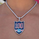 New York Rangers Official NHL Centennial Logo Pendant in White Gold