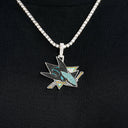 Colgante oficial del logotipo de los San Jose Sharks de la NHL en oro blanco