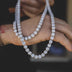 Pave-Set Clustered Tennis Necklace in White Gold - The GLD Shop