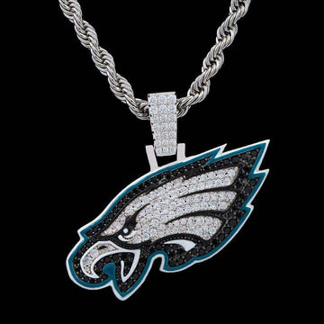 Official NFL Pendant + 4mm Rope Chain Gift Bundle