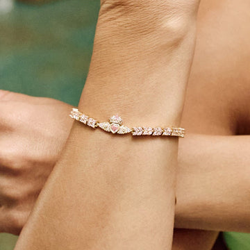 Forme Privé Crown Bracelet + Necklace in Yellow Gold Bundle