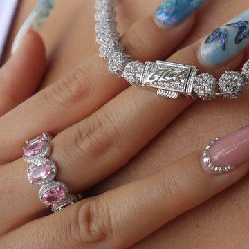 Pink Oval Stone Ring - The GLD Shop