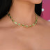 Collar Micro Link con Puño Americano en Oro Amarillo