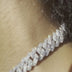 Diamond Prong Link Necklace in White Gold - 12mm