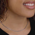 2MM Micro Cuban Necklace in White Gold