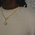 Iced Baseball Clip On Pendant in Yellow Gold