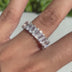 Baguette Ring in White Gold Vermeil