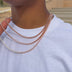 Diamond Tennis Chain in Rose Gold- 2mm