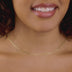 Collar microcubano de 2 mm en oro amarillo