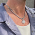 Detroit Pistons Official NBA Micro Logo Pendant in White Gold