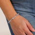 Iced Barbed Wire Bracelet in White Gold