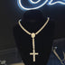 Micro Clustered Rosary Necklace in White Gold - 6mm