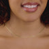 Collar microcubano de 2 mm en oro amarillo