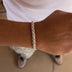 Diamond Pave Snake Link Bracelet in White Gold-6mm