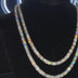 Cadena de tenis con diamantes de corte ovalado y mixto en oro blanco - 3 mm