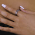 Cuban Band Ring in White Gold