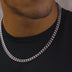 Miami Cuban Link Chain in White Gold- 8mm