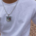New York Rangers Official NHL Logo Pendant in White Gold