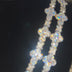 Rounded Cross Pave Star Chain in White Gold - 16mm