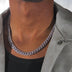 Diamond Cuban Chain in White Gold - 8.5mm