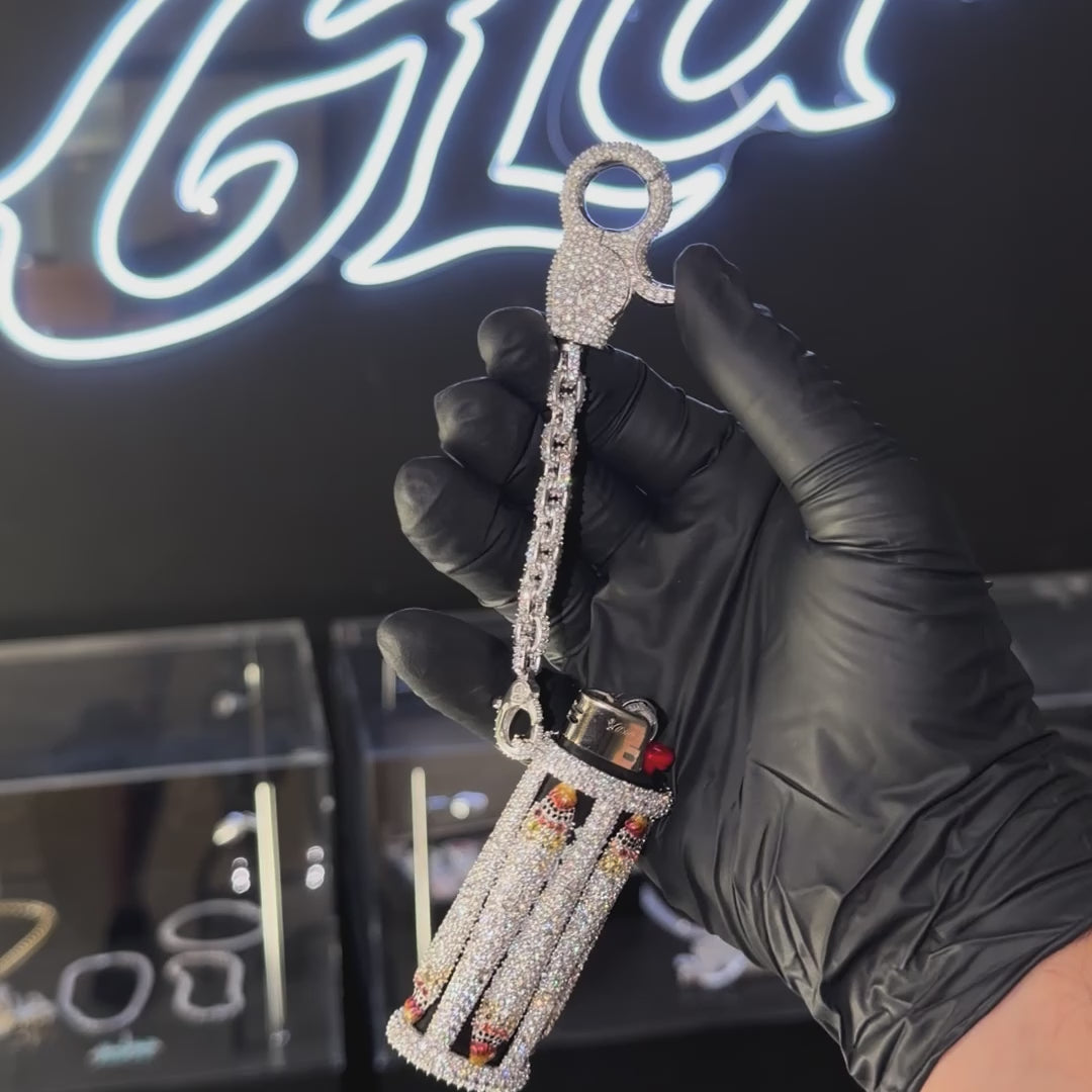 It's Lit Lighter Case Clip On in White Gold - The GLD Shop