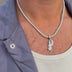 San Antonio Spurs Official NBA Micro Logo Pendant in White Gold