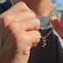 Simple Cross Clip On Pendant in Yellow Gold