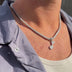 Utah Jazz Official NBA Micro Logo Pendant in White Gold