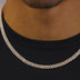 Cadena Cubana Micro Diamond Prong en Oro Amarillo - 6mm