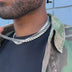 Flat Snake Link Chain in White Gold-4mm