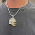 2025 Los Angeles Chargers Team Helmet Pendant - White Gold