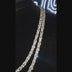 Cadena de tenis con diamantes de corte ovalado y mixto en oro blanco - 5 mm