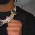Golden State Warriors Official NBA Diamond Prong Cuban Chain in Yellow Gold- 25mm