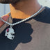2025 Arizona Cardinals Team Helmet Pendant - White Gold