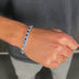 Sapphire Cushion Cut Tennis Bracelet in White Gold