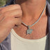 Oklahoma City Thunder OKC Official NBA Micro Logo Pendant in White Gold