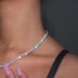 Gargantilla de tenis con diamantes en oro blanco - 3mm