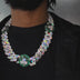 Boston Celtics Official NBA Diamond Prong Cuban Chain in White Gold- 25mm