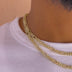 Diamond Figaro Chain in Yellow Gold- 6mm