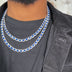 Sapphire Cushion Cut Tennis Chain in White Gold - 7mm