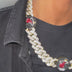Cadena cubana con púas de diamante oficial de la NBA de los Miami Heat en oro amarillo - 25 mm