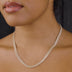 Micro Diamond Prong Cuban Necklace in Yellow Gold - 6mm