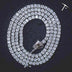 Round Cut Tennis Necklace in White Gold - 3mm - The GLD Shop